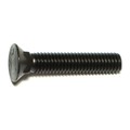 Midwest Fastener Plow Bolt, 3/8"-16 Thrd Sz, 2" L, Flat Head, Steel, Plain, 10 PK 70504